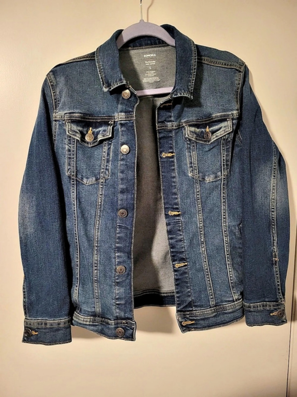 SONOMA Denim Jean Jacket Size Large
